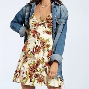 Free People Happy Heart Floral Mini Dress - Size Small